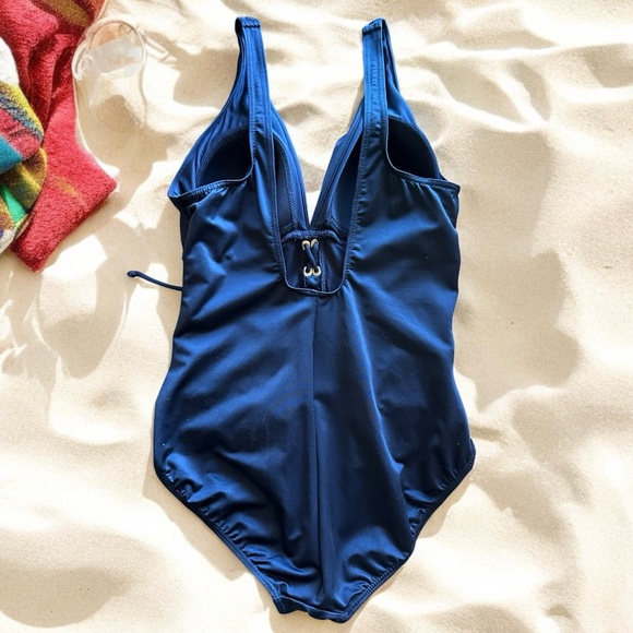 Miraclesuit One Piece Bathing Suit Black Ties Size 16 NEW - Picture 4 of 7